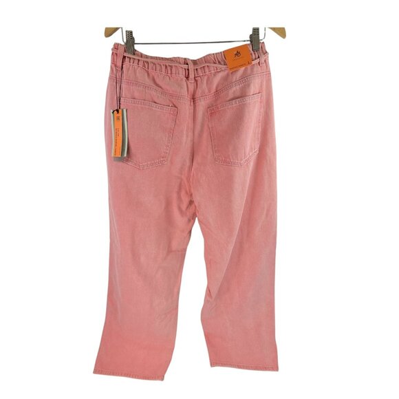 American Bazi Pink Barrel Pants L High-Rise Relaxed Fit Color-Washed NWT - Picture 5 of 11